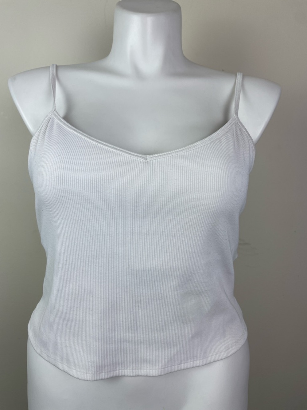 GapFit Brami Blackout Technology XL White Ribbed Bra